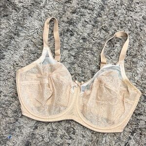 Wacoal Elegant Lace Underwire Bra in Tan Sz 34DDD